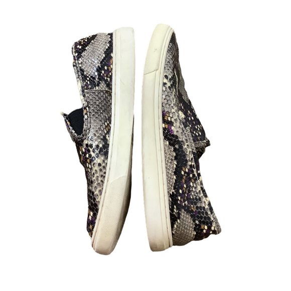 VINCE CAMUTO Black & Purple Snakeskin Print Comfy Slip On Shoes-Size 7 - Picture 9 of 11